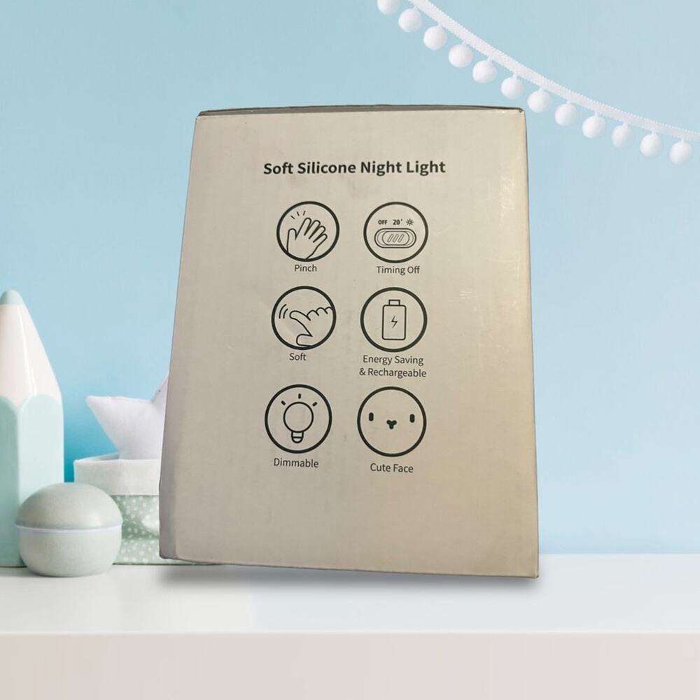 Cute Rabbit Night Light Soft Silicone - Picture 7 of 8